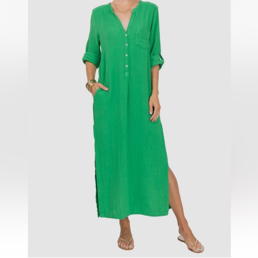 Everyday Ritual Sun & Sea Cotton Maxi Dress – Size XL